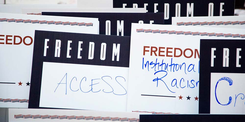 For Freedoms Yard Sign Activation