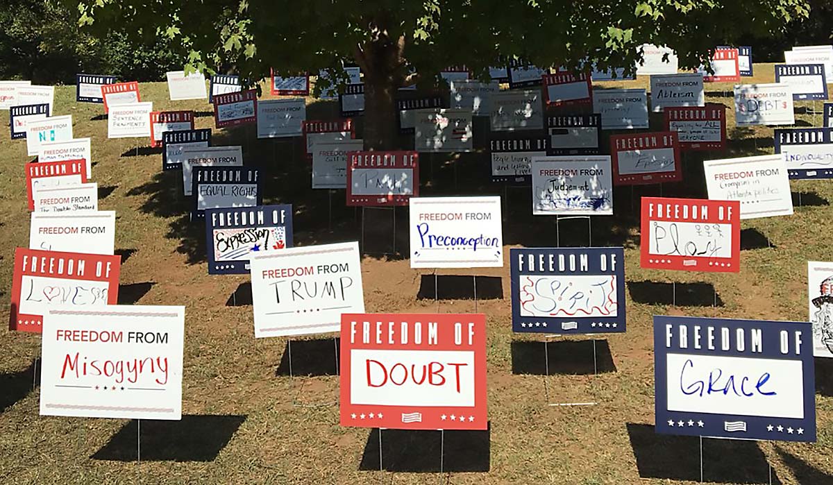 For Freedoms Yard Sign Activation