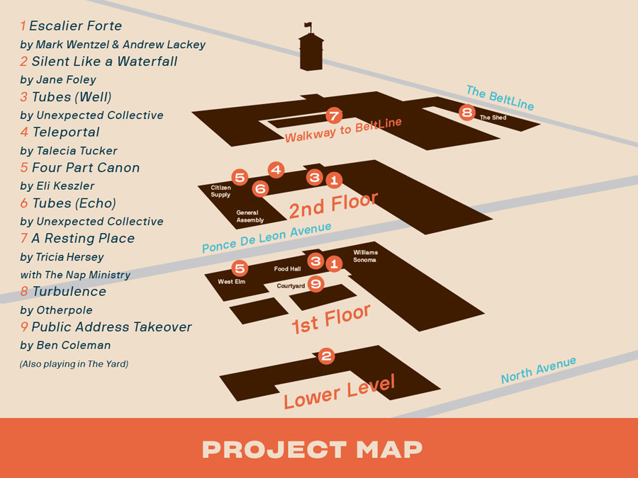 FLUX: Ponce City Map map of projects