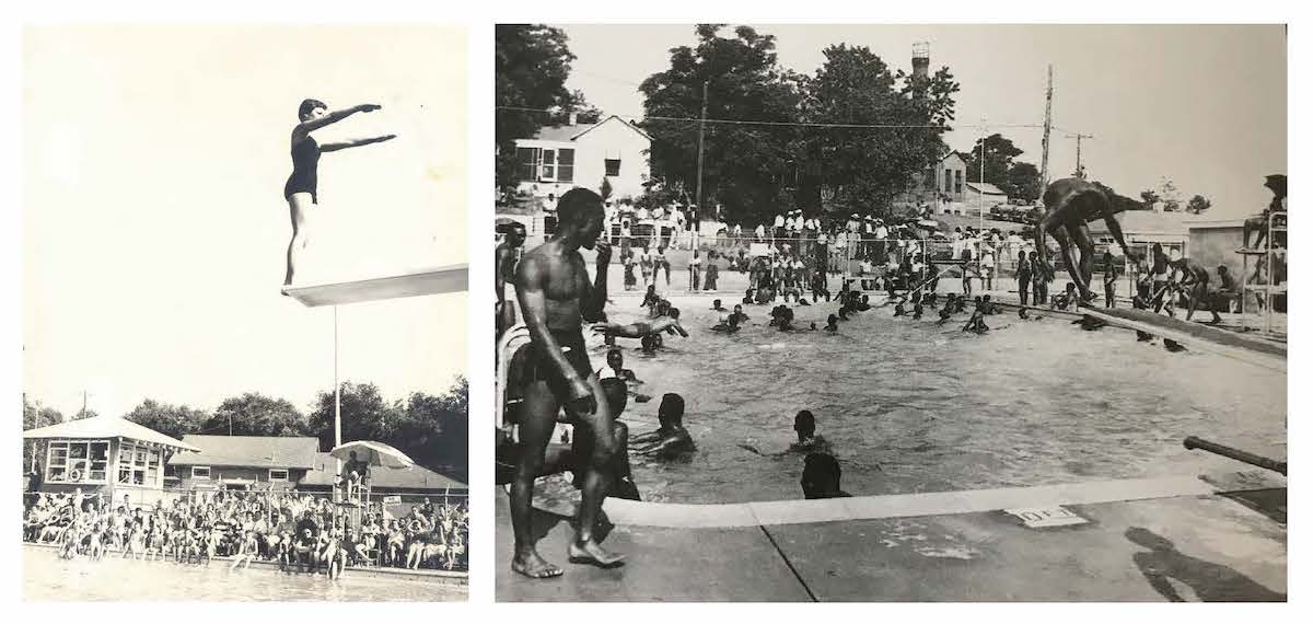 Historic photos of the Spring Street and Randall Street Pools, East Point, GA. Courtesy East Point Historical Society