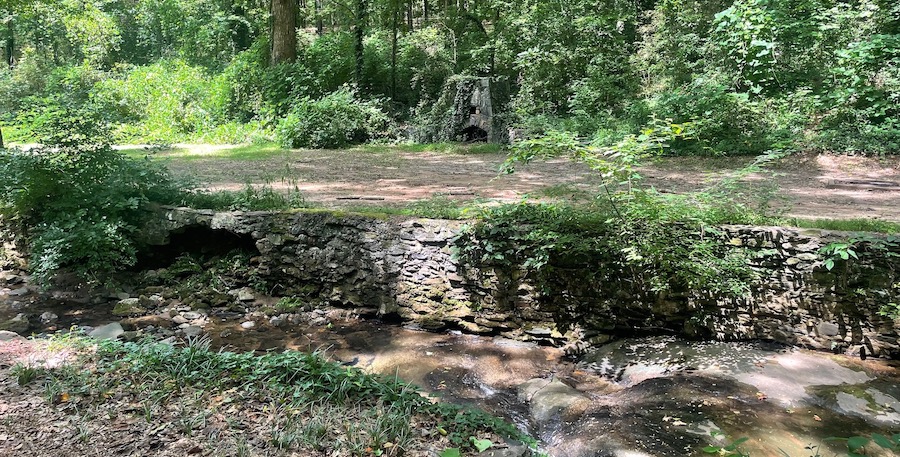 Photo of the creek running through Perkerson Park