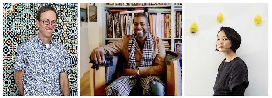 Headshots of Louis Corrigan, Cinqué Hicks, and Gyun Hur